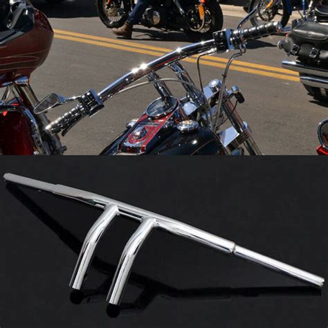 1-1/4" Chrome T-Bar Motorcycle Drag Riser Handlebar For Harley Dyna Wide Glide | eBay