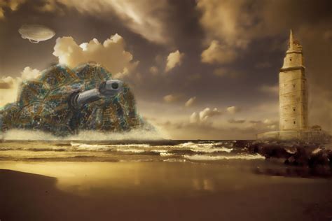 Steampunk Beach Landscape by queensrose on DeviantArt