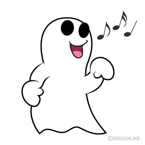 Free Singing Ghost Cartoon Character Clipart | Charatoon