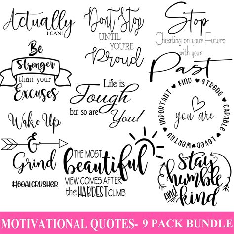 Motivational svg bundle motivational quotes svg inspirational quotes svg positive svg bundle cut ...