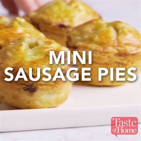 Mini Sausage Pies [Video] | Recipe [Video] | Sausage pie, Recipes, Sausage pie recipe