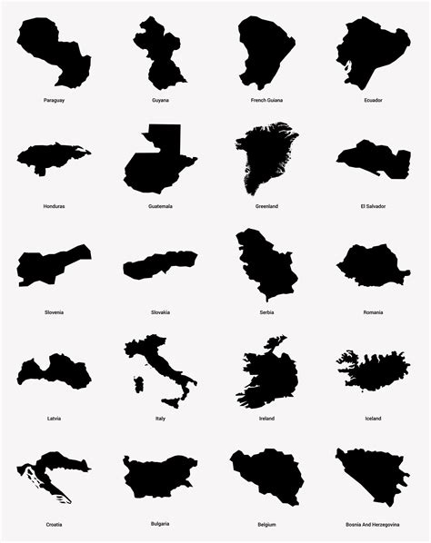 Map SVG Countries Map SVG Bundle World Countries Maps SVG - Etsy