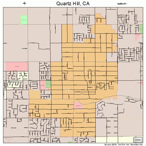 Quartz Hill California Street Map 0659052