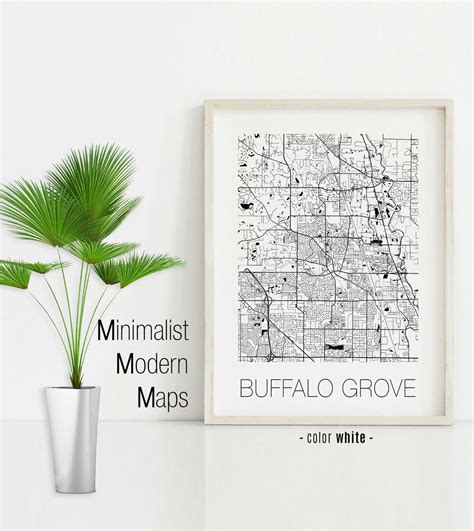 Buffalo Grove Illinois Buffalo Grove IL Map Buffalo Grove - Etsy