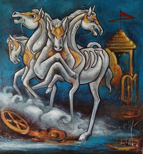 Mahabharata's epic influence: Arjuna's invincible chariot. – Gallerist.in