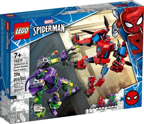 LEGO Marvel Spider-Man & Green Goblin Mech Battle 76219 Building Kit ...