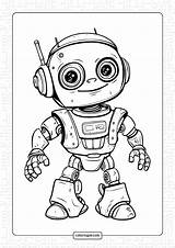 Robot Coloring Page Book Free Printable Pages For Kids sketch template