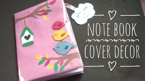 DIY Bookcover Decoration.Notebook Cover Design. Decorate Notebook. Project File Cover Decoration