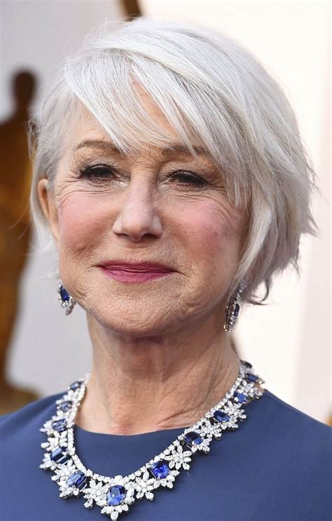 55 Helen Mirren Hairstyles for Women Over 50 | Helen mirren hair, Short ...