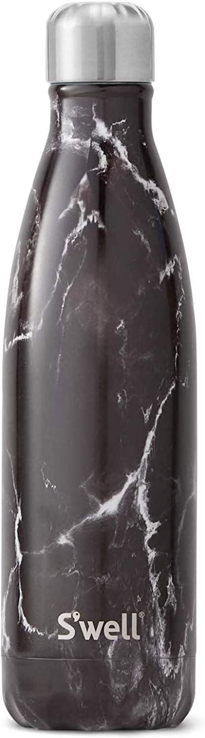 Amazon.com: S'well Stainless Steel Water Bottle - 17 Fl Oz - Black Marble - Triple-Layered ...