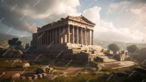 Premium AI Image | temple of artemis at ephesus