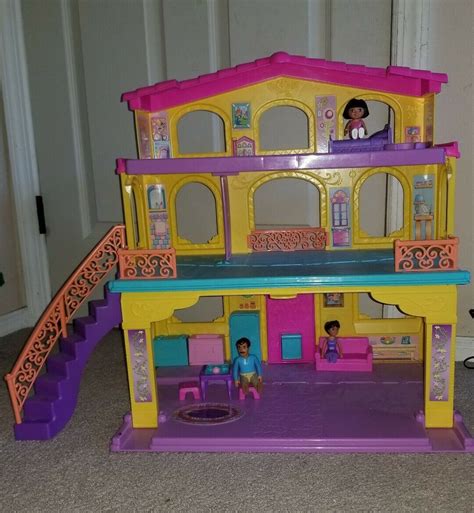 Dora The Explorer Talking Folding Dollhouse W Furniture & Figures ...