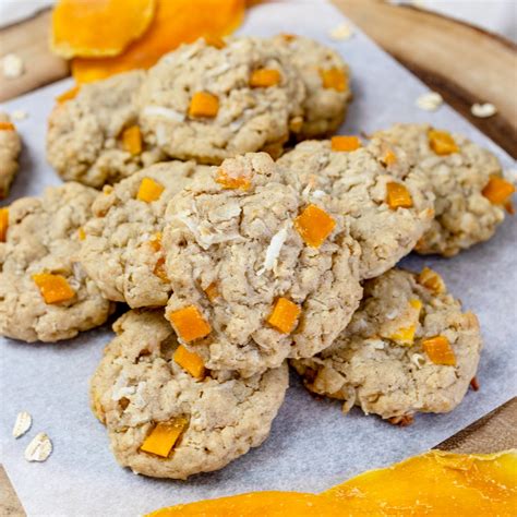 Tropical Mango Cookies Recipe with Coconut and Oats