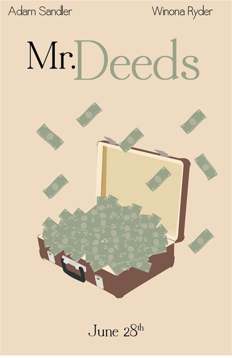 Movie Poster for Mr. Deeds | Movie posters, Adam sandler, Poster