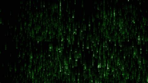 Matrix Binary Rain High Definition Animated Loop Of Green Binary Streams Falling Over A Dark ...