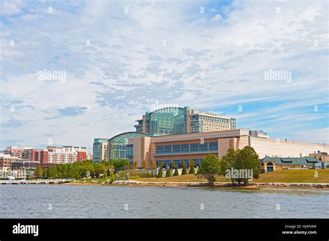 National Harbor waterfront buildings Stock Photo - Alamy