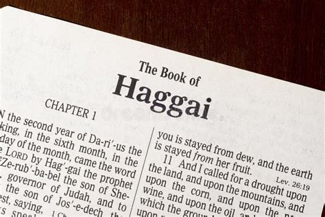 The Book of Haggai Title Page Close-up Stock Image - Image of scripture ...