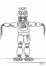 FNaF Withered Chica coloring Page  Free Printable Coloring Pages sketch template