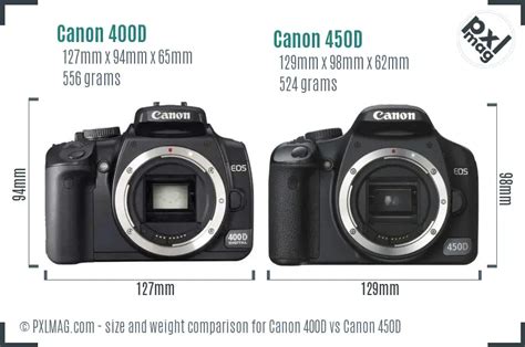 Canon 400D vs Canon 450D Full Comparison - PXLMAG.com