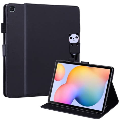 For Samsung Galaxy Tab S6 Lite Cartoon Buckle Leather Tablet Case(Black)