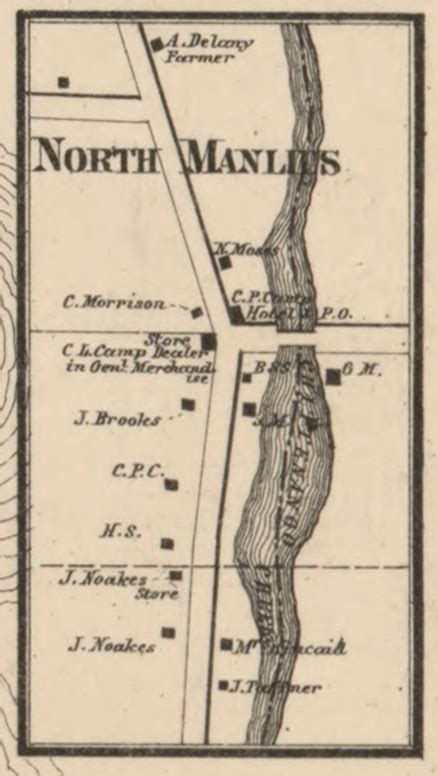 North Manlius, New York 1859 Old Town Map Custom Print - Onondaga Co ...