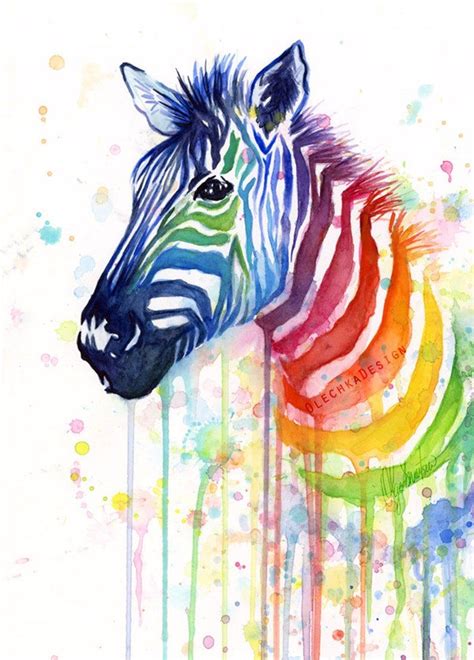 Zebra Art, Rainbow Zebra, Zebra Wall Art, Zebra Print, Art Print, Rainbow Zebra Print ...