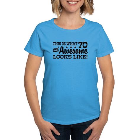 70awesomelook Women's Value T-Shirt Funny 70th Birthday Women's Dark T-Shirt | CafePress