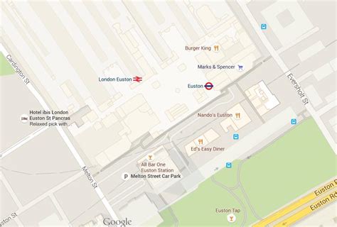 Map of Euston Station