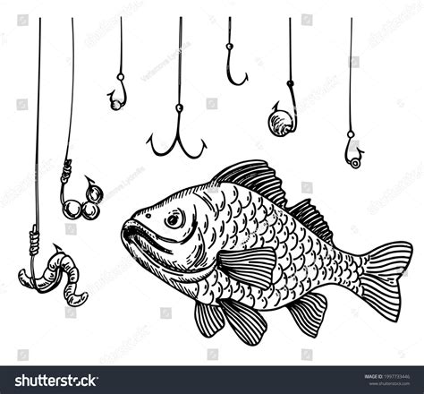 12,114 Cartoon Fish Hook Images, Stock Photos & Vectors | Shutterstock