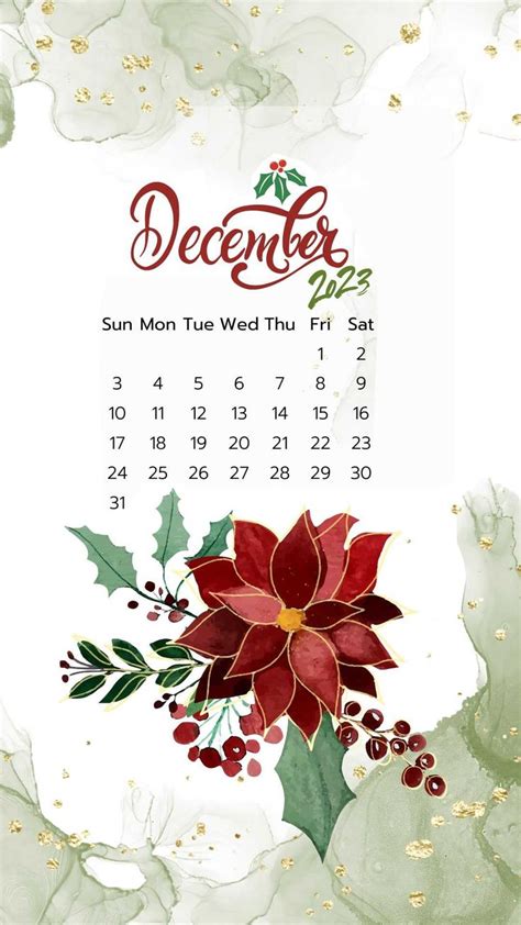 December Calendar Wallpaper 2023 | December calendar, Calendar wallpaper, Birthday card with photo