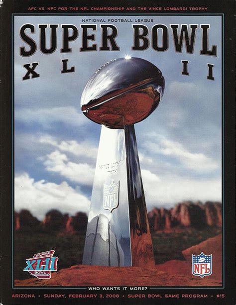 NFL Super Bowl XLII Game Program: New England Patriots vs. New York ...