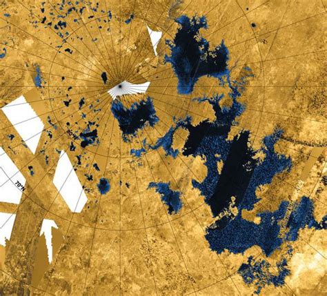 Titan lakes: Map of moon's lakes most detailed yet.