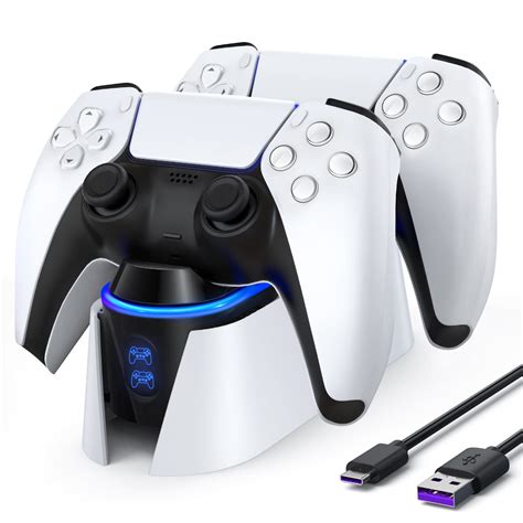 PS5 Controller Charger, Dual Controller Charging Station for ...