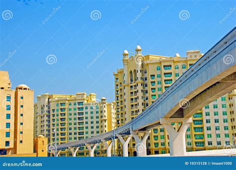 Monorail on Palm Jumeirah stock photo. Image of residential - 10315128