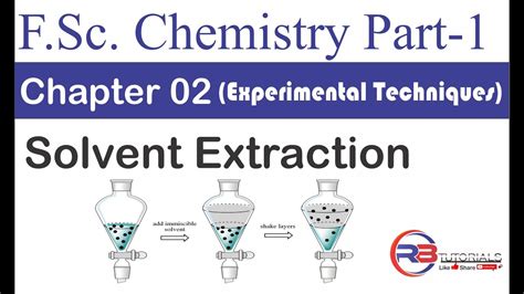 Solvent Extraction with Example ||Chapter 2||F.Sc Chemistry Part-1 - YouTube