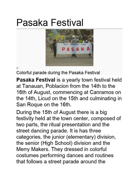 Pasaka Festival | PDF