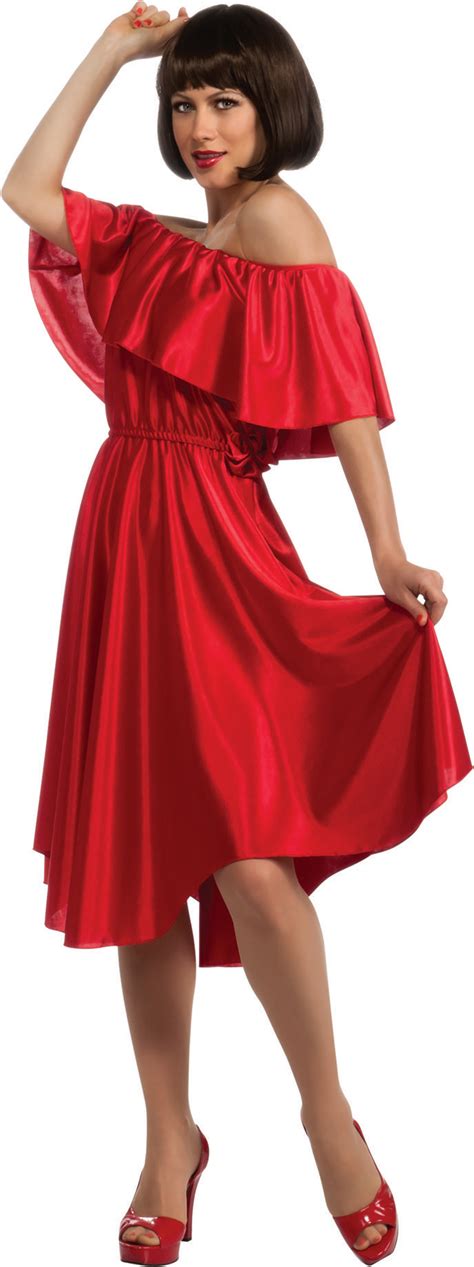 Saturday Night Fever Red Dress Adult Costume - SpicyLegs.com