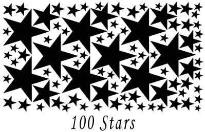 Amazon.com: 100 Black Vinyl Star Stickers for Wall Decor and Decals : Tools & Home Improvement