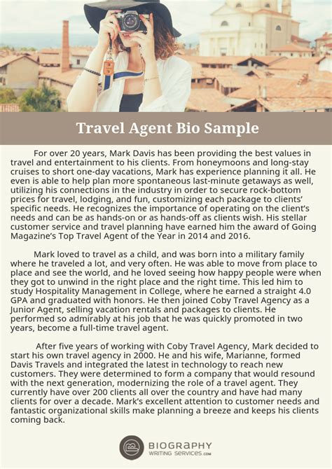 Travel Agent Bio Sample by Example-samples-018 on DeviantArt