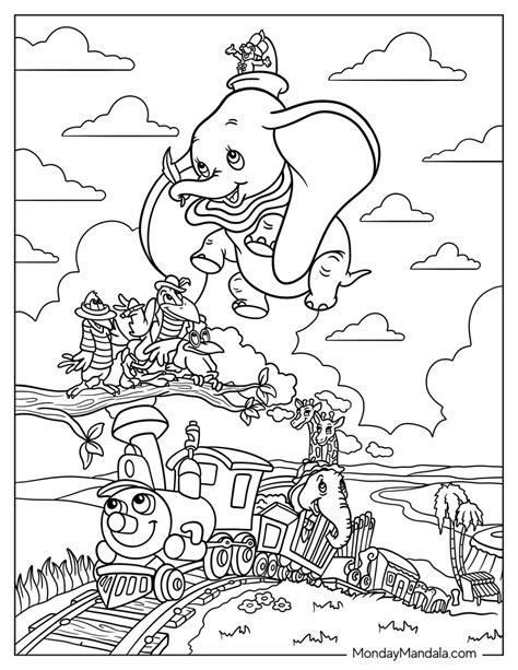 20 Dumbo Coloring Pages (Free PDF Printables)