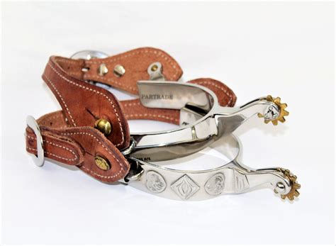 Western Memorabilia / Western Spurs with Leather Straps / Western Decor