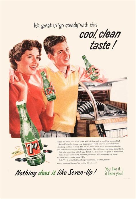 VINTAGE SODA DRINK Ad, Mid-century Ad, Vintage Kitchen Poster, 1950s ...