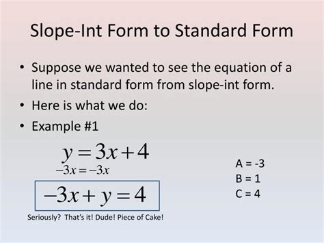 PPT - Standard Form And Point Slope Form PowerPoint Presentation - ID:2318063