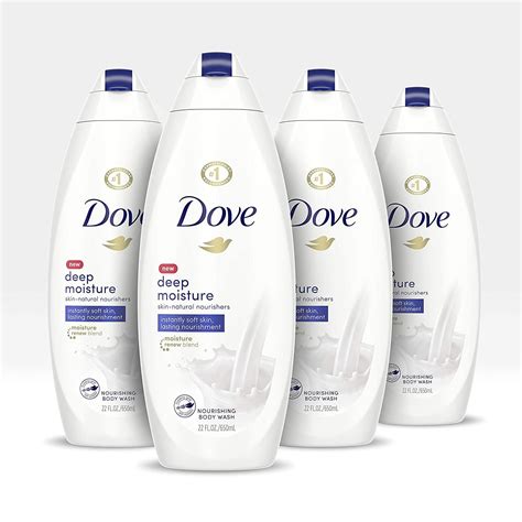 Dove Body Wash For Dry Skin Deep Moisture Gentle Bodywash, 22 Fl Oz, Pack of 4 - Walmart.com ...