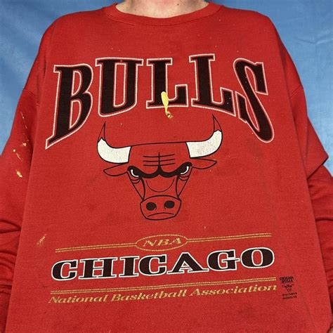 vintage chicago bulls sweatshirt nba basketball... - Depop