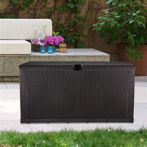 GDY 2-in-1 Patio Deck & Storage Box Waterproof Polyphylene Material ...