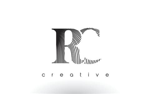 RC Logo Design With Multiple Lines and Black and White Colors. 4900814 ...