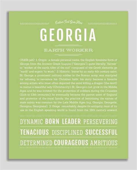 Georgia | Name Art Print | Classic names, Personalized art print, Names