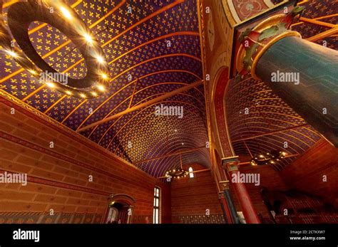 Blois, France - November 02, 2013: The interior ceiling of the ...