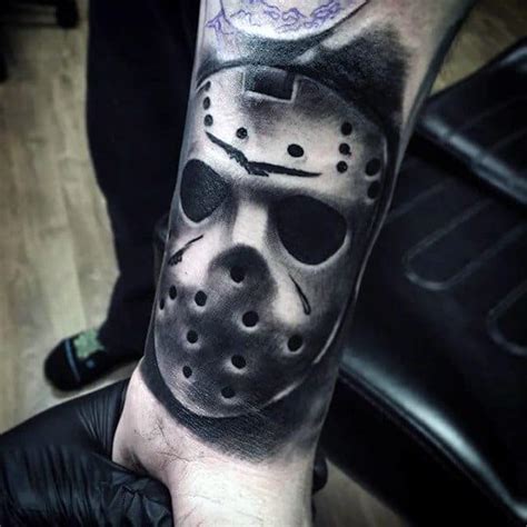 60 Jason Mask Tattoo Designs For Men - Friday The 13th Ideas